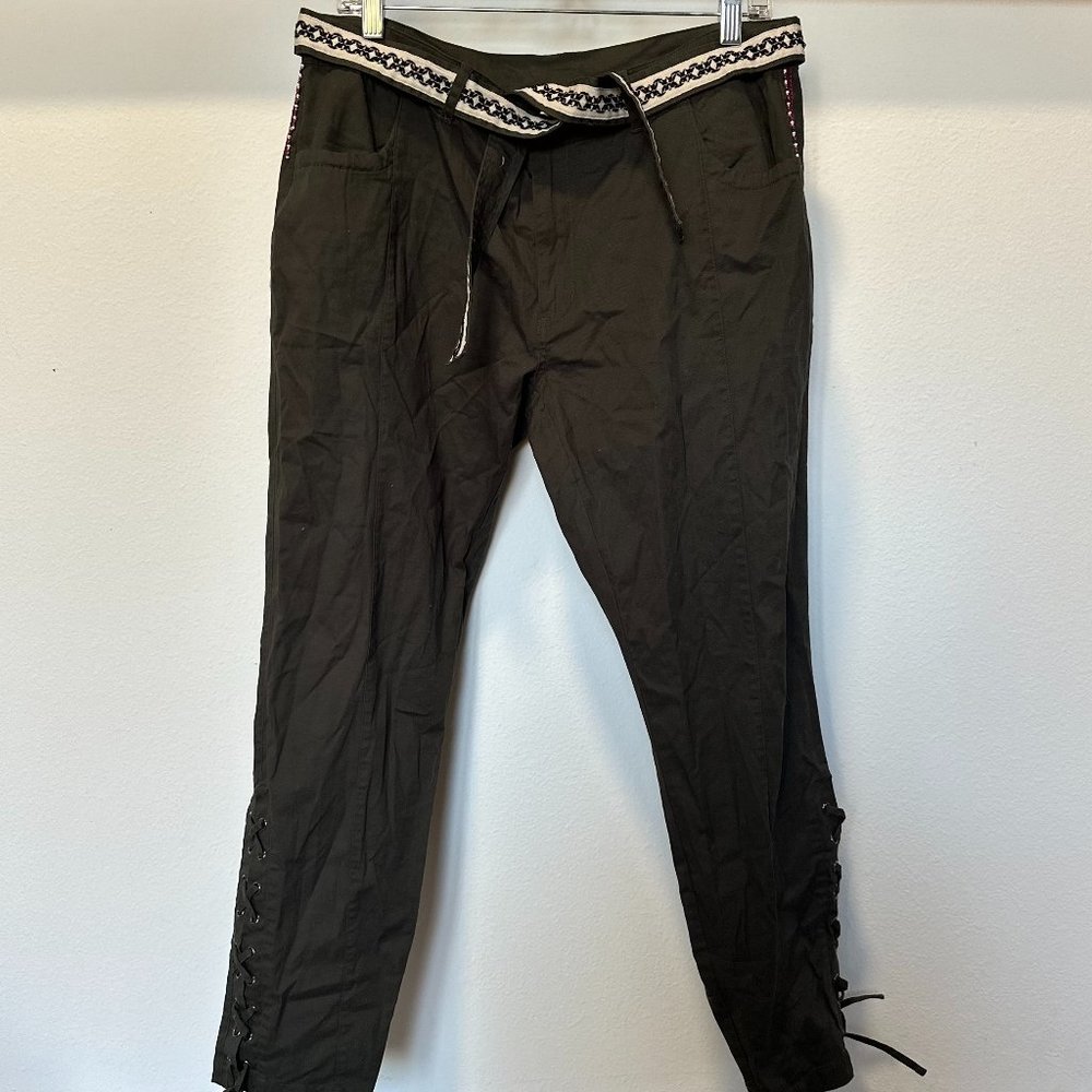 Ankle Detail Lace Up Pants Boundless North
